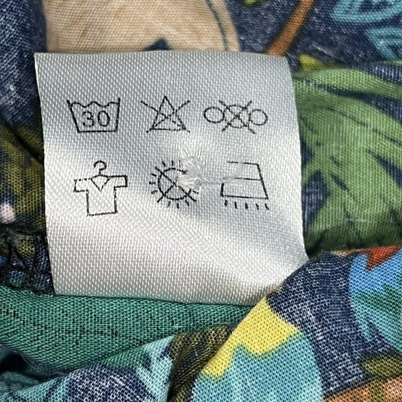 SSLR Bright Tropical Animal Print Bird Leopard Lemur Button Up Shirt Men XL - Picture 15 of 16